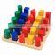 Ealy Education Montessori Wood Baby Toy Geometry Cylinder Ladder Block Puzzle