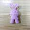 melamine teaching chopsticks with cute rabbit shape silicone helper