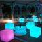 party decoration led cube chair/PE plastic material led cube stool with rechargable battery