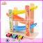 2017 new design 3 levels funny children wooden toy car track W04E052