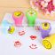 60pcs Cute Stamp Cartoon Smile Face Rubber Stamps Set Plastic Rubber Self Inking Stampers Scrapbooking Toys Gifts for kids