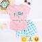 summer cotton baby clothing one set OEM service girls simple baby bedding set