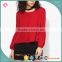 Lantern Sleeves Designs Red Blouse Design Woman xxl Long Sleeve Tee Shirts