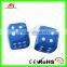 Factory Wholesale custom white ponit blue plush dice different colored with sucker