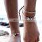 2017 New Arrival Retro Antique Silver Bead Leather Cords Starfish Anklet Foot Jewelry