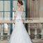ED Elegant Off Shoulder Beaded Lace Appliqued Tulle A Line Women Wedding Dress