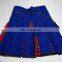 Wholesale Blue Cotton and Royal Stewart Hybrid Kilt