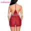 Red Lace Halter Neck Lace Women Sexy Ftv Midnight Hot Lingerie Open Back