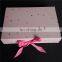 Ribbon and magnet closure cardboard folding box, folded box, paper foldable box
