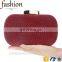 CR Europe designer developed and approved irregular surface straw pattern metal frame long chain silver color ladies clutch bags