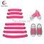 Promotional gifts customized lazy elastic no tie 100% silicone shoelaces