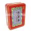 Fancy printed empty gift packaging metal box with colourful printing