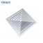 4 way supply square ceiling air diffuser with damper