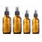 50ml 100ml amber color glass bottle with sprayer for skin care products