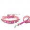 Single Row Anti-bite Rivet Pet Leather Collar Leash Training Dog Pulling Rope Pet Neck Chain Pet Supplies