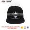 Custom Sell Crosslet Logo Black Acrylic Stash Snapback Cap