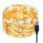 USB LED String Light 10M 100LED Fairy Lights Copper Silver Wire for Wedding Christmas Holiday Dec