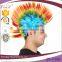 China Suppliers mixed color synthetic promotion crazy sports fans cock wigs