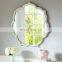 customized hot sale wooden resin leaf shape moon glass Mirror wood Wire Wall leaf shape frame mirror Home Decor