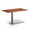 Modern rectangular coffee table LT1501 wooden top with stainless steel base, living room furniture