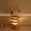 Flower Arrangement Table Lamp Flower Vase Diy Desk Lamp Wooden for Bedroom Bedside Living Room