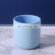 custom nordic cylinder small luxury decorative matte color empty geometric ceramic candle candle jar with lid