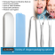 Professional Medical Grade Oral Care Tools  Stainless Steel Tongue Scraper for Oral Hygiene