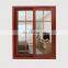 new house project kitchen wood colored aluminum safety glass grill design sliding window with architrave