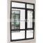 modern house best design safe fixed tempered glass popular black aluminum material waterproofing balcony large casement windows