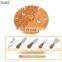 Outdoor Wine Picnic Table for Camping Beach Dining Use Low Portable Table, Bamboo with Cutlery Set