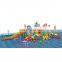 Hot sale swimming pool water slide playground, water park play equipment fiberglass water slides