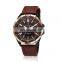 NAVIFORCE 9056 Men's Quartz watch Fashion Casual Sport Waterproof Leather watches men wrist chronograph