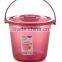 Round Plastic Large Bucket with Lid and Handle