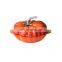Halloween gifts Orange cast Iron enamel pumpkin shape pot casserole