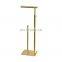 Toilet Roll Holder Free Standing Toilet Paper Holder Stand Alone Bathroom Tissue Dispenser