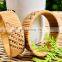 Hot Sale Diagonal Stripe Round handwoven wicker rattan bracelets High Quality cheap wholesale