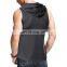 Polyester Hooded Mens Tank Tops Custom Athletic Stringer Quick Dry Bodybuilding Gym Vests