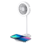 2-in-1 Multifunction Lamp Fan Stand-up fan Desktop Wireless Charge USB-C Free Rotation Wireless Charger 15w