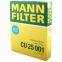 Original Genuine MANN Filtro de cabina Filtro de motor de automóvil CU25001 64 11 9 237 554 Para bmw