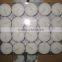 Unscented white tealight candle in polybag packing