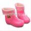 Flat heel children rain boots Transparent rubber boots Child boots children cartoon transparent PVC waterproof rain boot