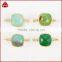 Natural square green chrysoprase ring