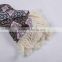 Chinese factory sale low price OEM/ODM geometry fringe 100 viscose scarf
