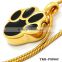 Hot Sell Gold Plated Tag Black Paw Pet Cremation urns Chain Pendant Forever Keepsake Our Pets