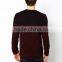 Man's Wool Blend Speckled Knit Design Sweater With Cable Knit Sleeves, Ribbed Cuffs and Waistband