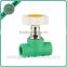 2016 Newest competitive price ppr stop valve with brass for stopping water flow , ppr and brass stop valve
