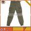 Wholesale Multi-pockets Green army pants for Men with Belt