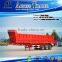 3 axles 80 ton dump trailer/rear tipper trailer/Coal transport trailer with HYVA cylinder