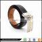 Black Men Formal Flat Buckle Leather Belt
