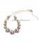 Top fashion flower crystal statement necklace 2015 new arrival